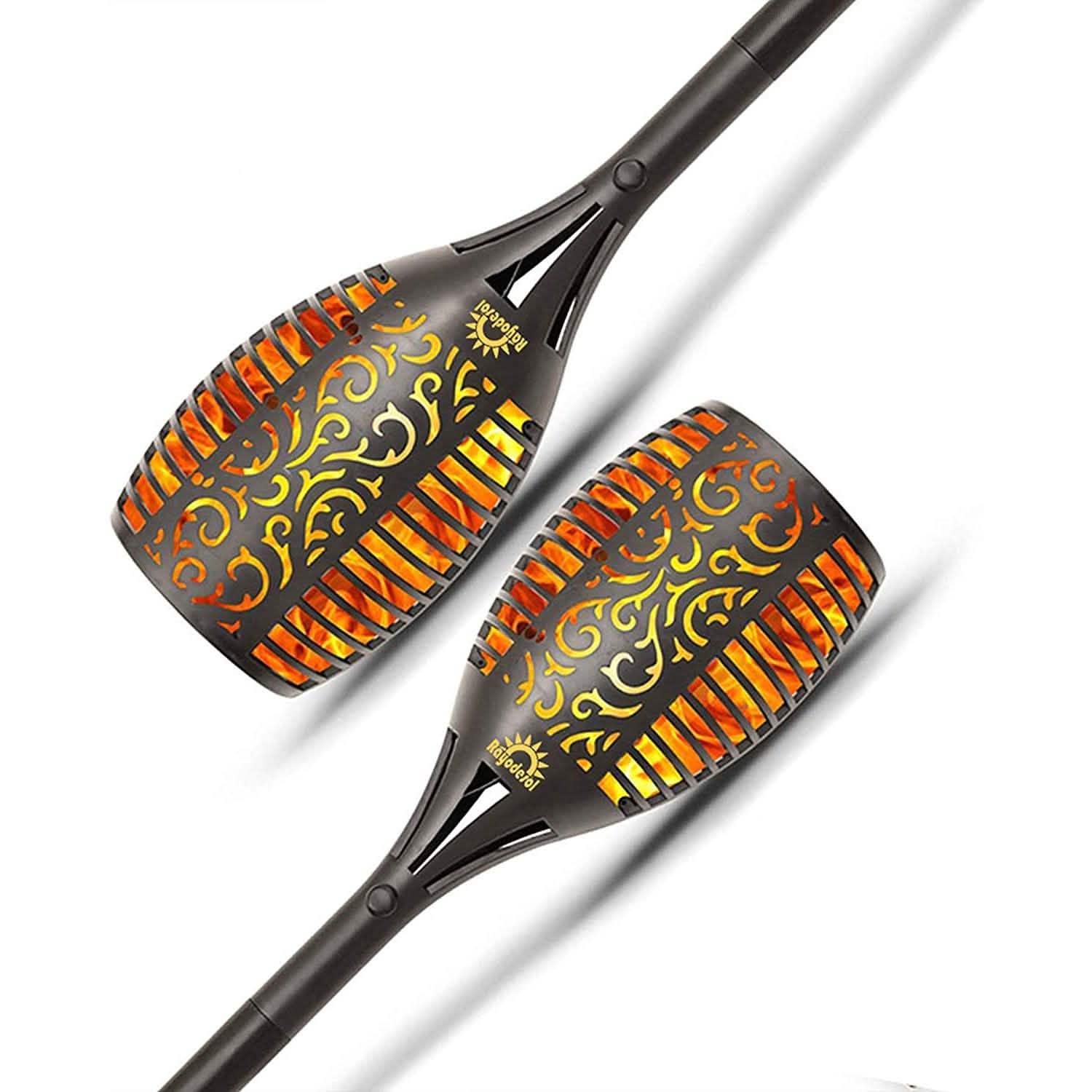 2-Pack: Solar Torch Lights Outdoor