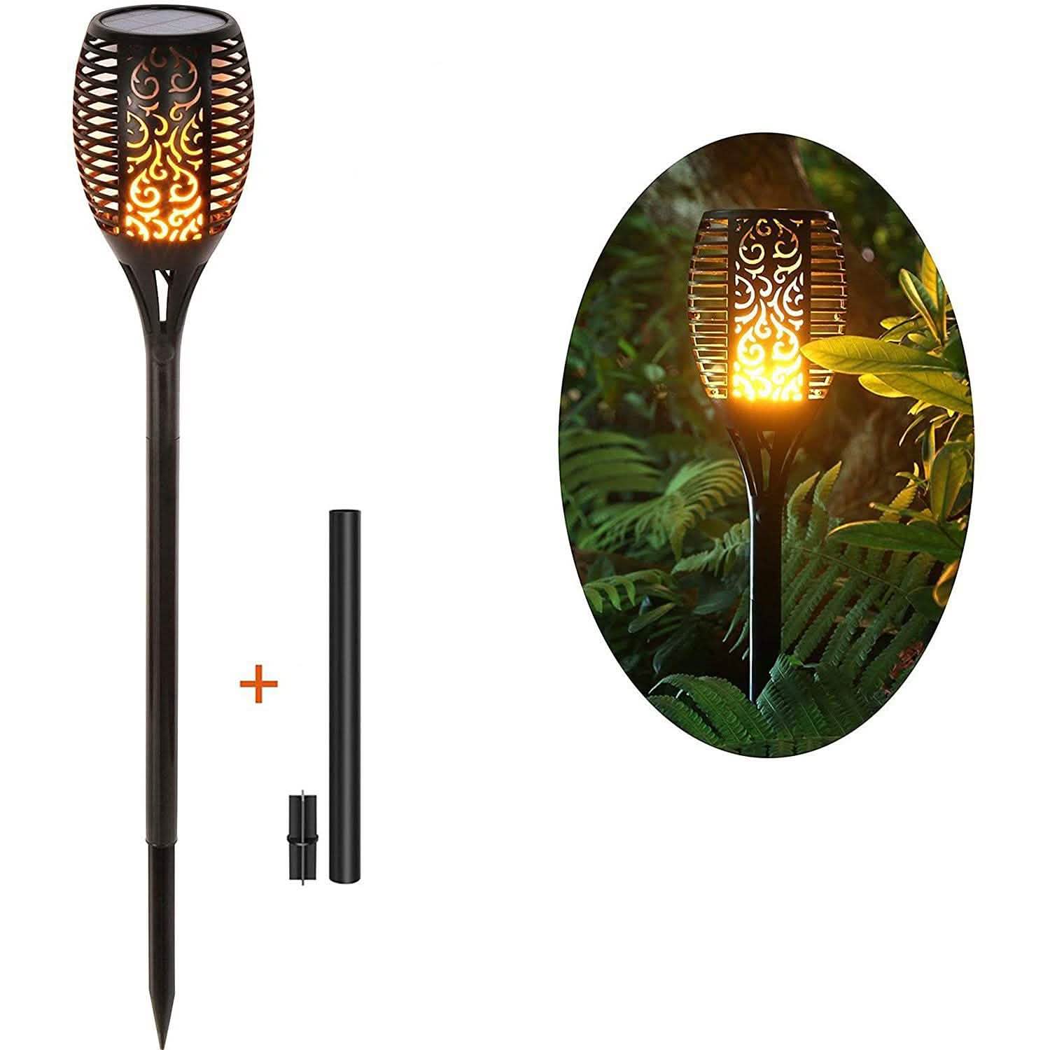 2-Pack: Solar Torch Lights Outdoor