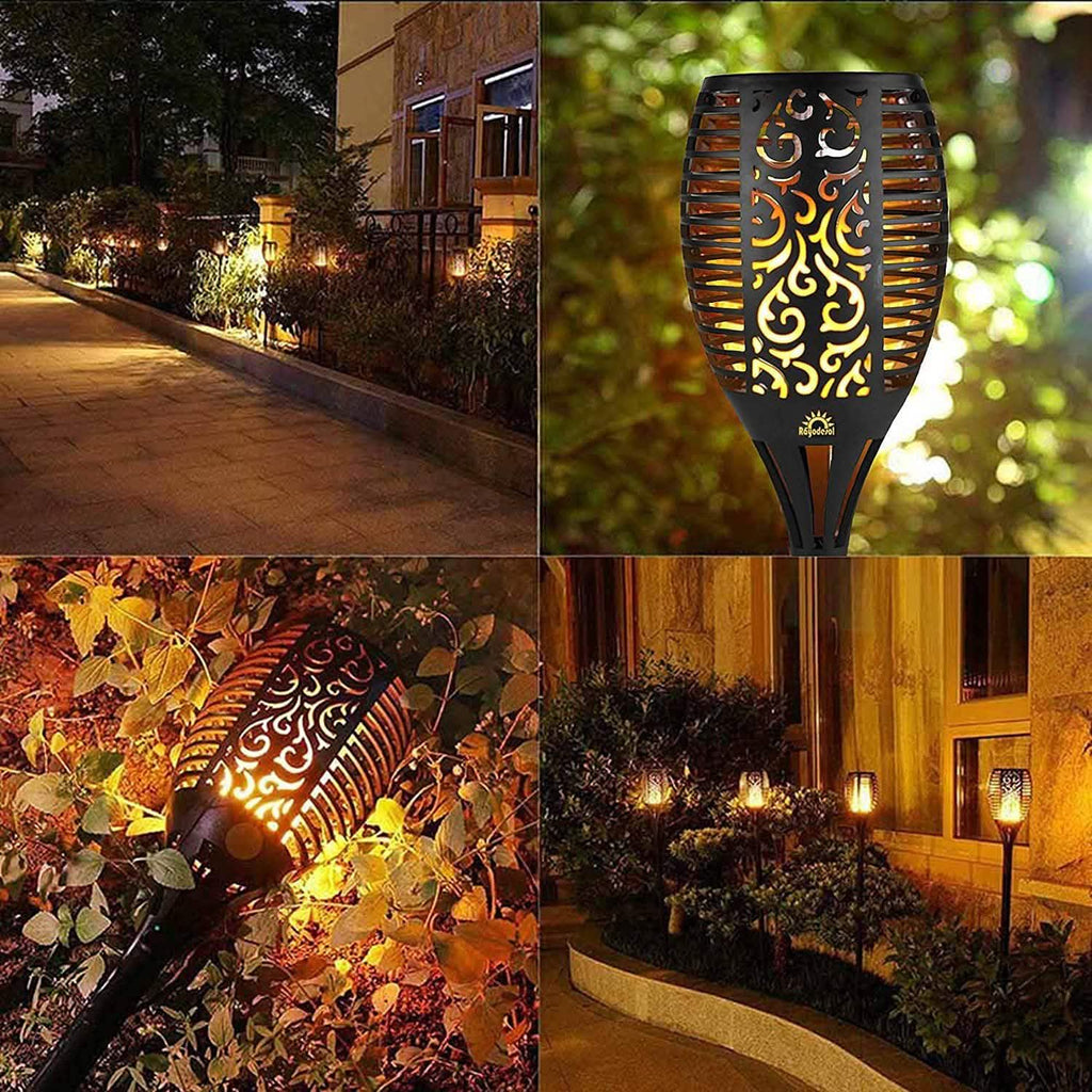 2-Pack: Solar Torch Lights Outdoor