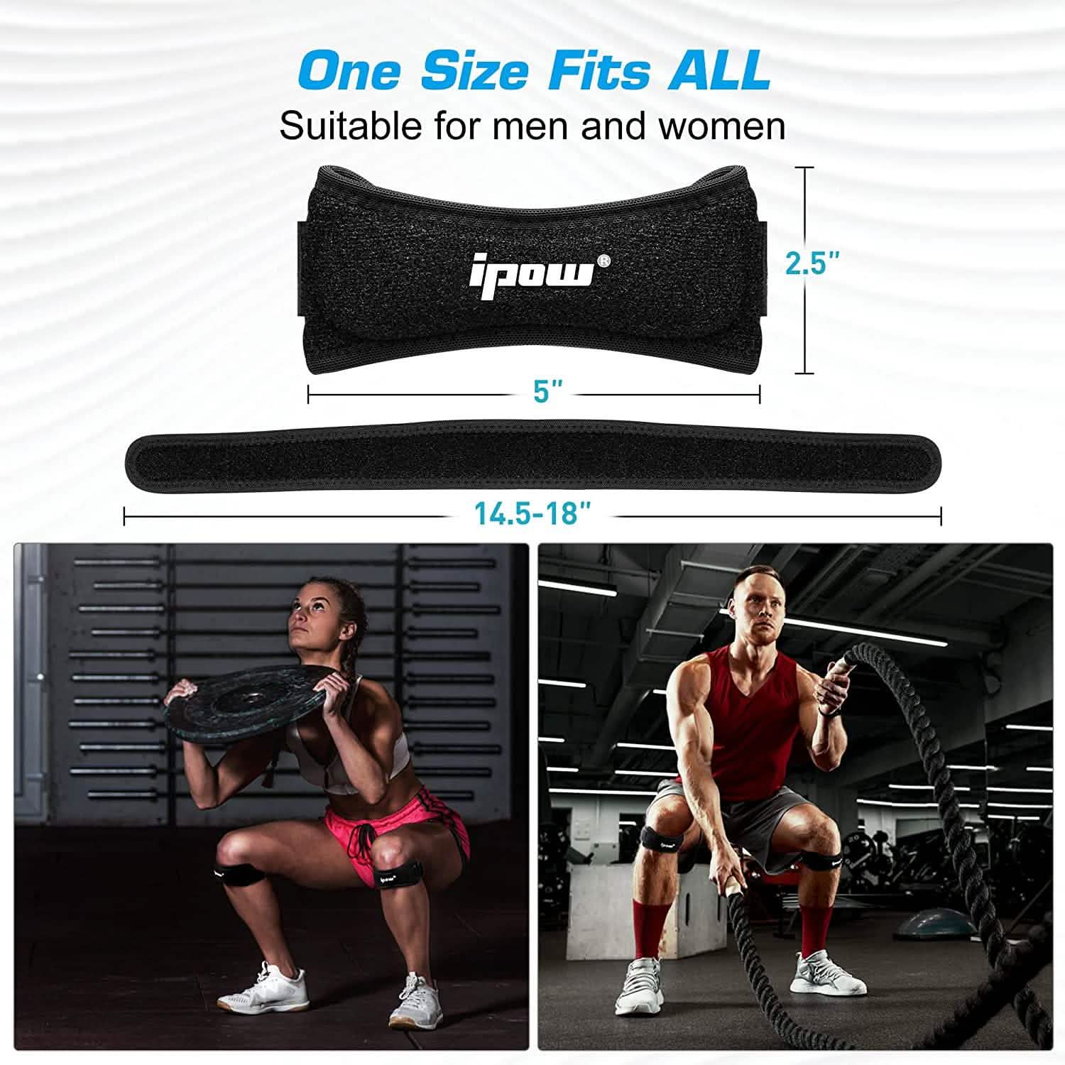2-Pack: Stabilizer Straps for Knee and Patella Pain Relief