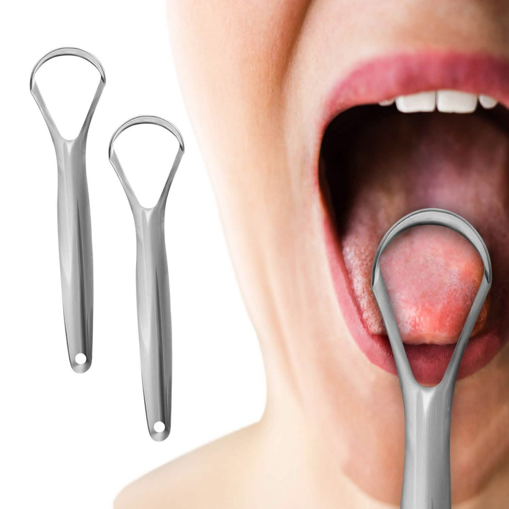 2-Pack: Stainless Steel Tongue Cleaner Scraper