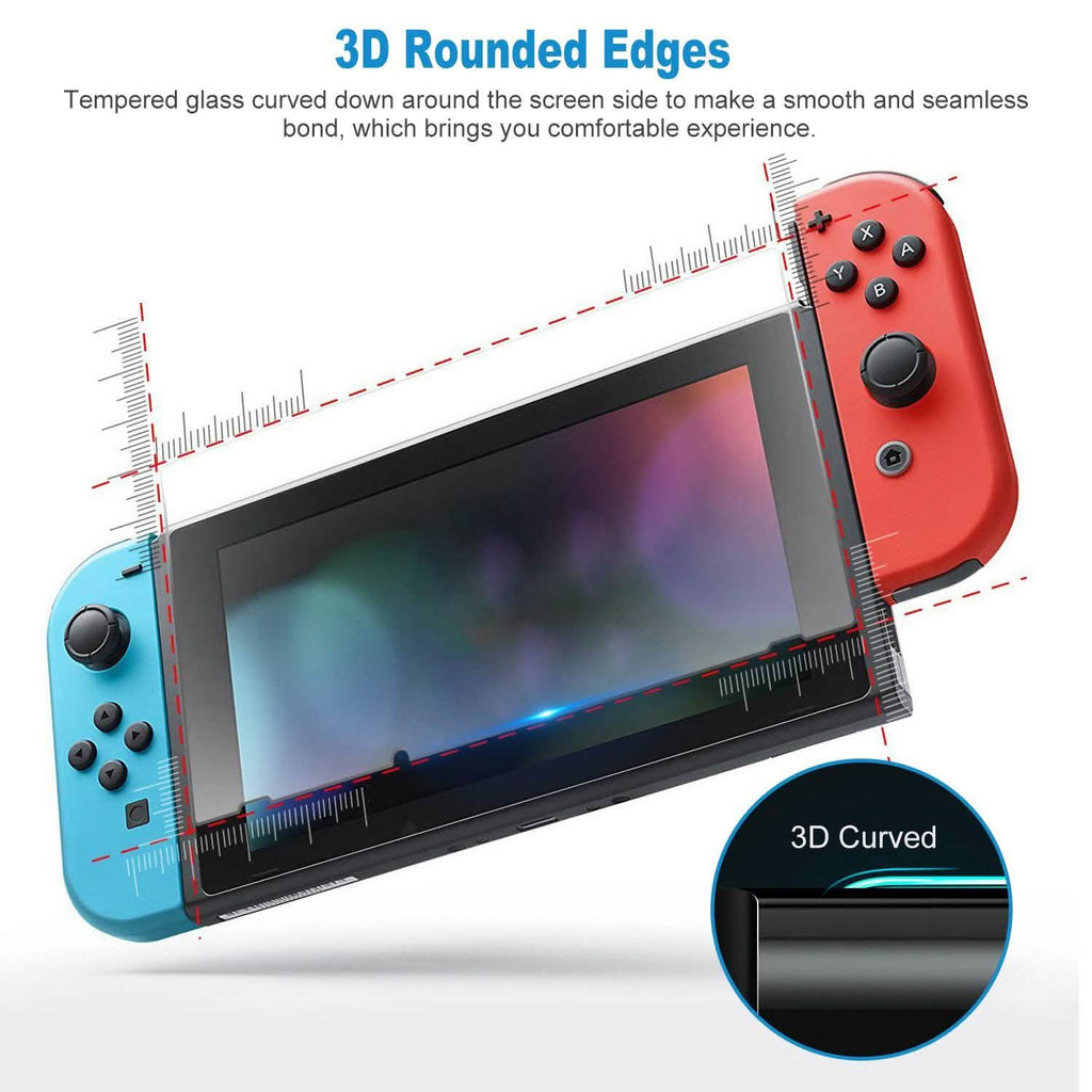 2-Pack: Tempered Glass Screen Protector for Nintendo Switch