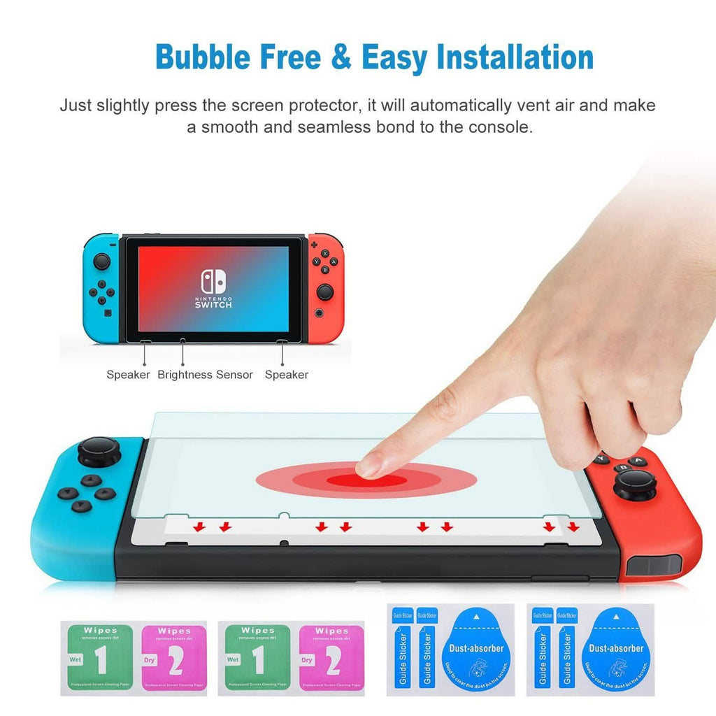 2-Pack: Tempered Glass Screen Protector for Nintendo Switch