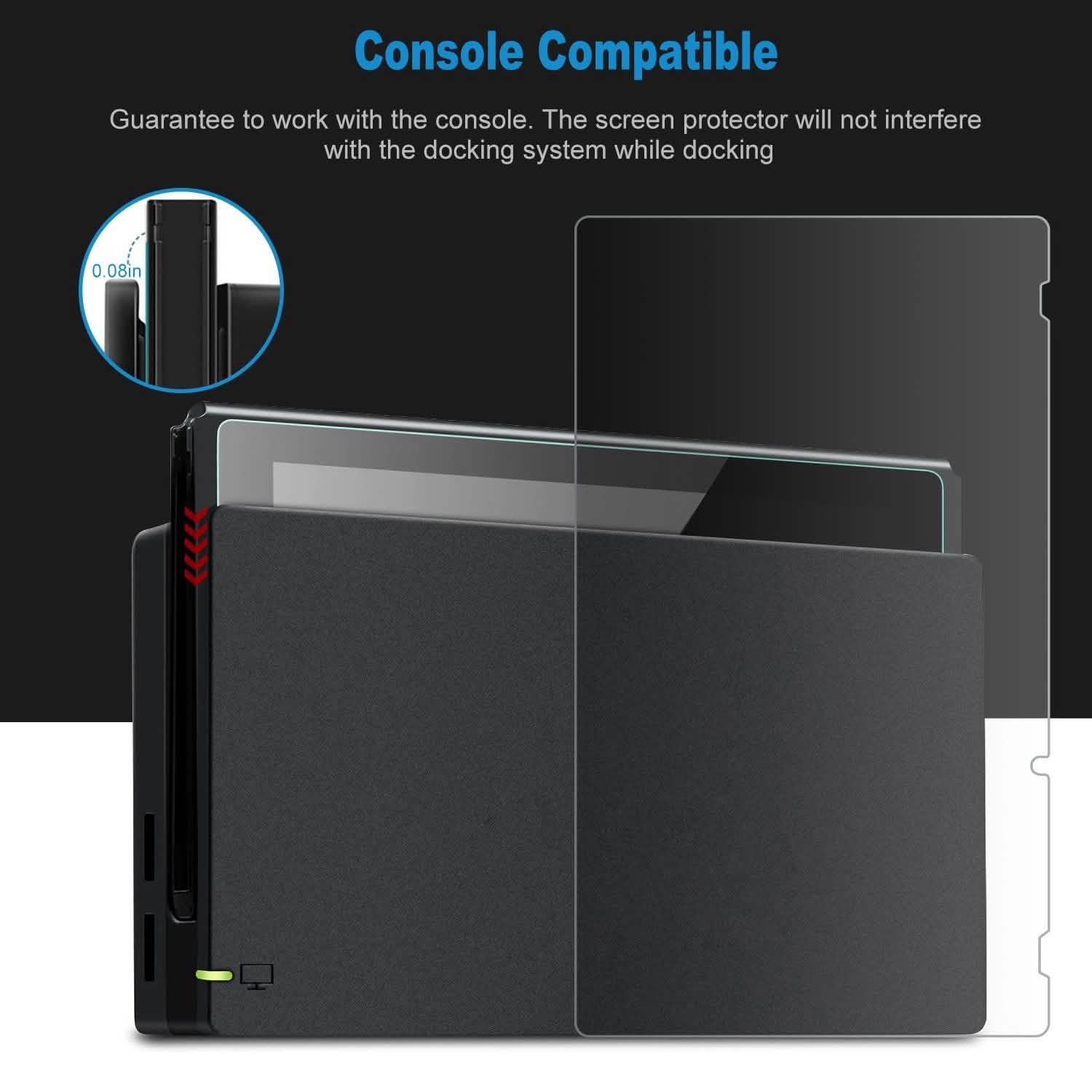 2-Pack: Tempered Glass Screen Protector for Nintendo Switch