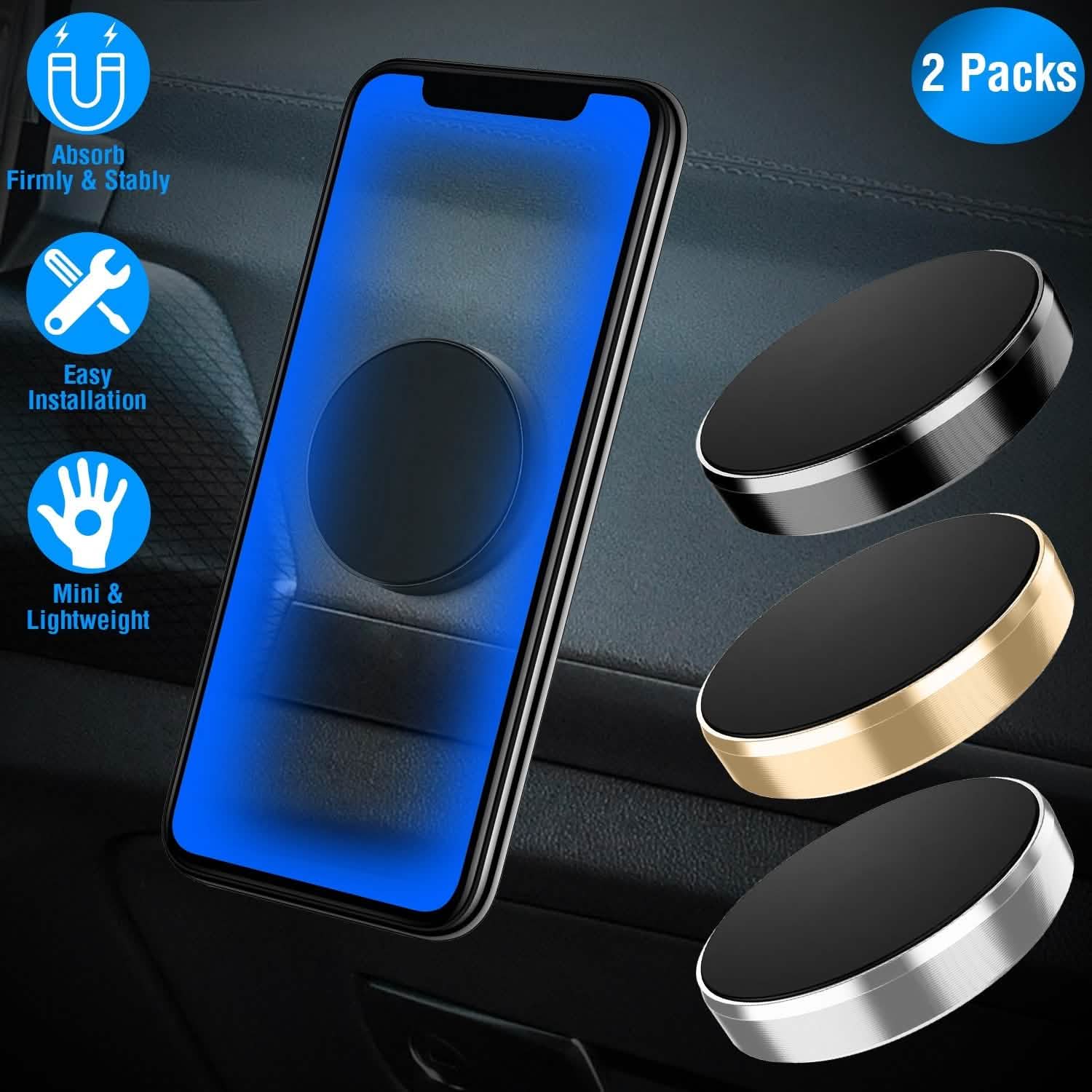 2-Pack: Universal Magnetic Car Mounts Dashboard