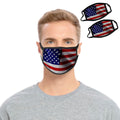 2-Pack: USA American Flag Reusable Washable Mask