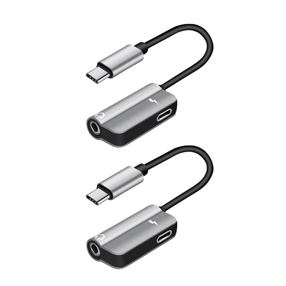 2-Pack: USB-C to 3.5mm Audio Plug Adapter