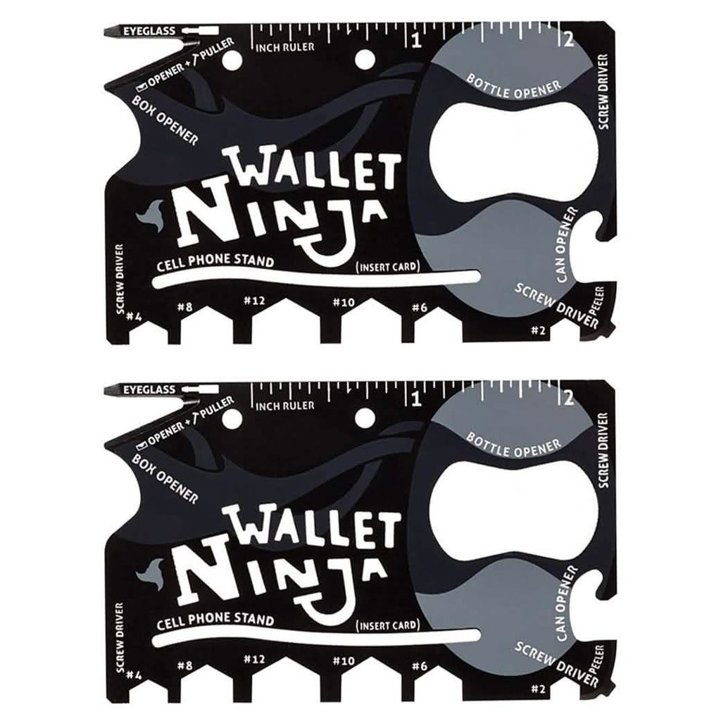 2-Pack: Wallet Ninja 18-in-1 Credit Card Sized Multi-tool
