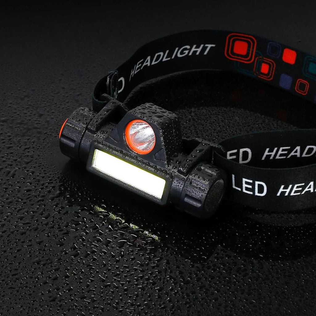 2-Pack: Waterproof Rechargeable Headlamp