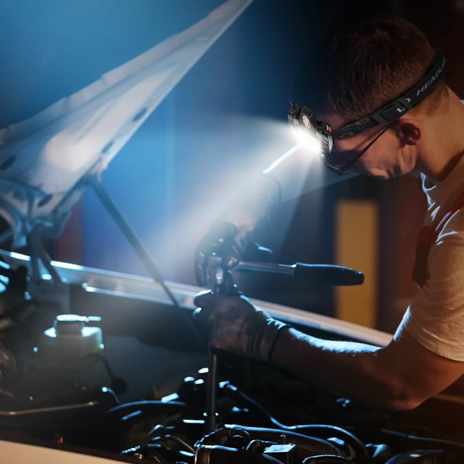 2-Pack: Waterproof Rechargeable Headlamp