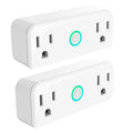 2-Pack: WIFI Smart Plug 10A Dual Smart individually Outlet