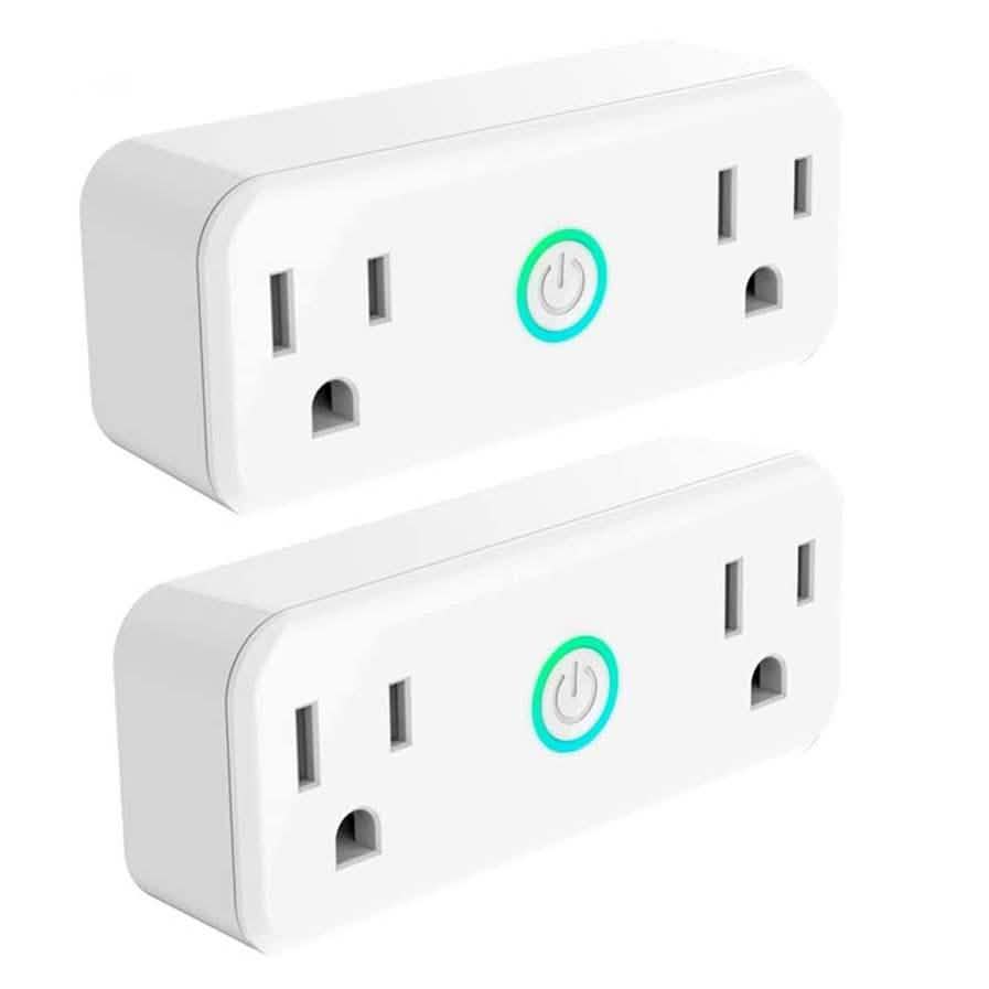 2-Pack: WIFI Smart Plug 10A Dual Smart individually Outlet