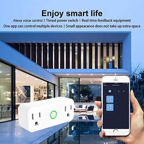 2-Pack: WIFI Smart Plug 10A Dual Smart individually Outlet