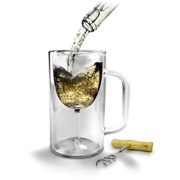 2-Pack: Wine Glass Beer Mug