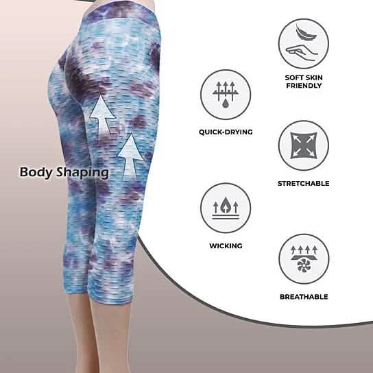 2-Pack: Women Butt Lifting Tie Dye Leggings