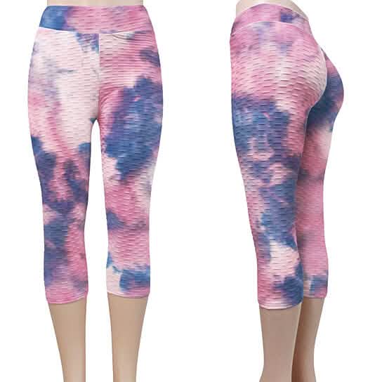 2-Pack: Women Butt Lifting Tie Dye Leggings