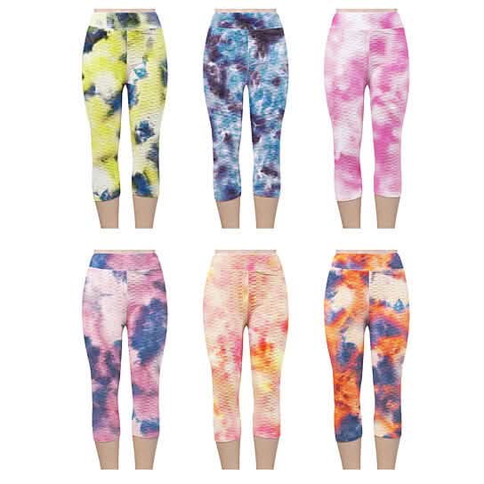 2-Pack: Women Butt Lifting Tie Dye Leggings