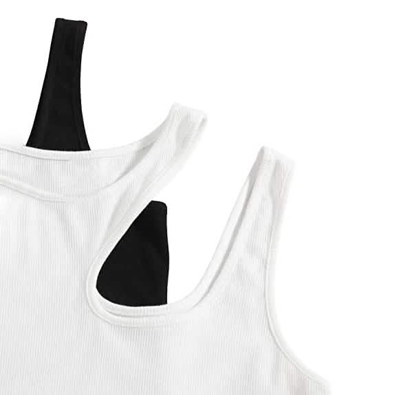 2-Pack: Women's Cropped Knit Tank Top