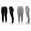 2-Pack: Women's Fleece-Lined Loose-Fit Cargo Joggers