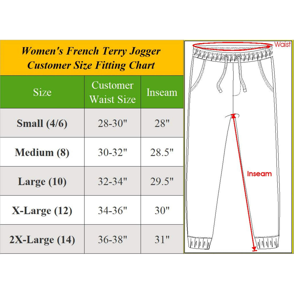 2-Pack: Women's French Terry Fashion Jogger Lounge Pants