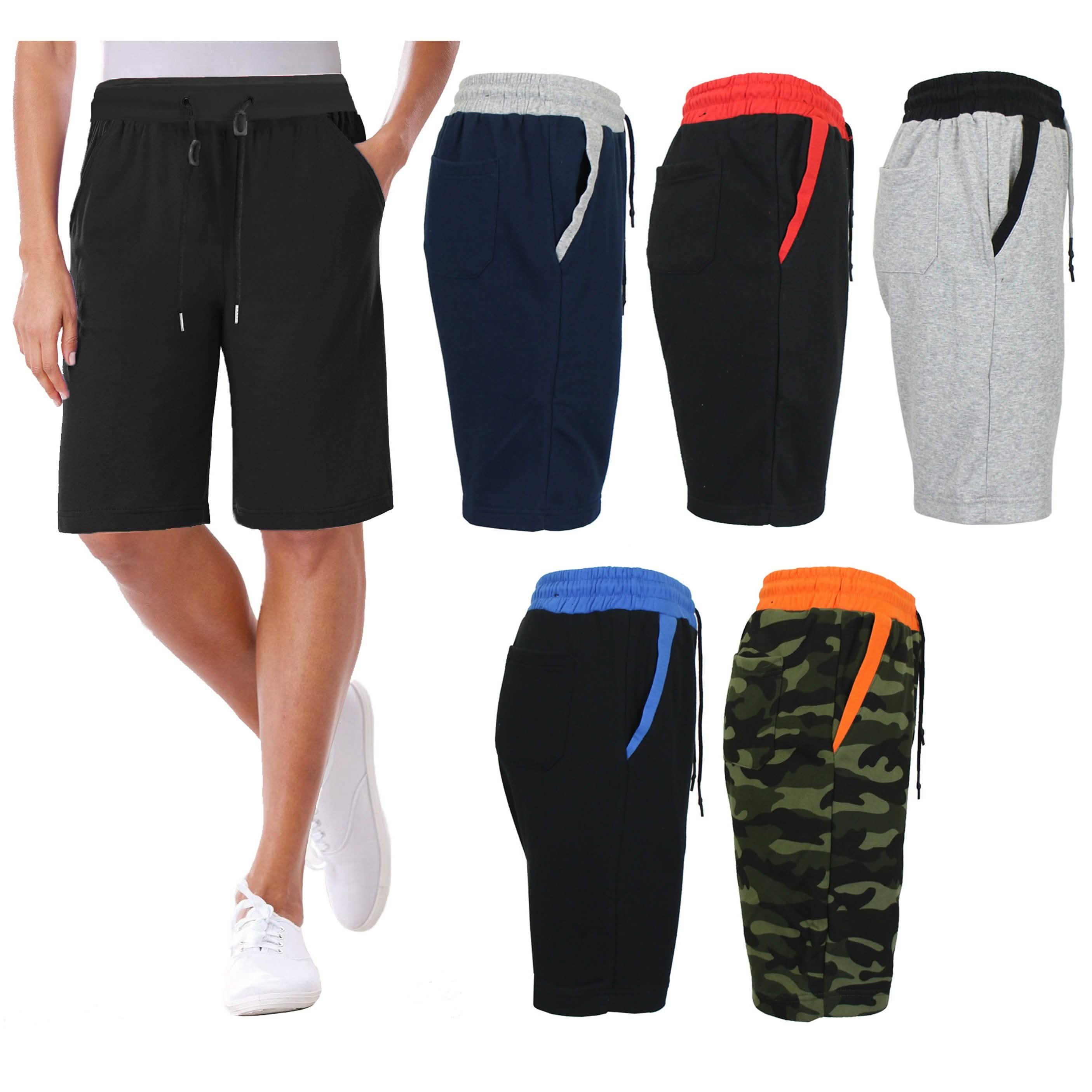 2-Pack: Women's French Terry Jogger Sweat Lounge Shorts