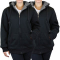 2-Pack: Women's Heavyweight Loose Fitting Sherpa Fleece-Lined Hoodie Sweater