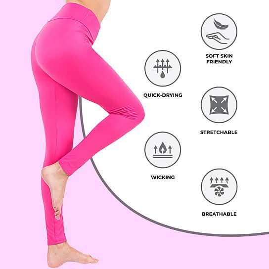 2-Pack: Women's High Waisted Ultra-Soft Yoga Leggings