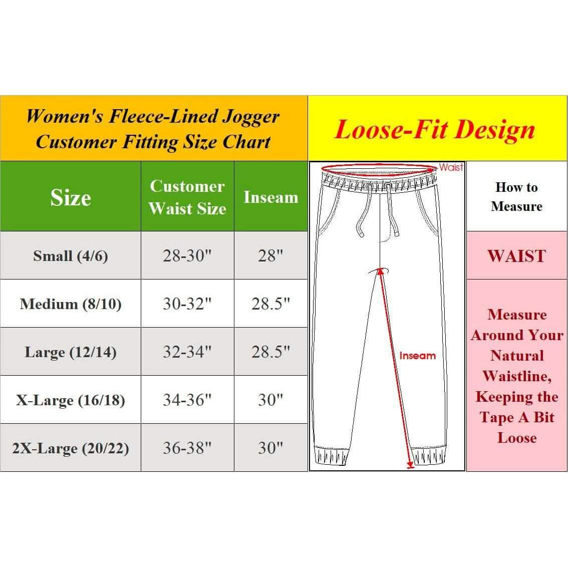 2-Pack Women's Loose-Fit Marled Fleece Jogger Sweatpants With Zipper Pockets