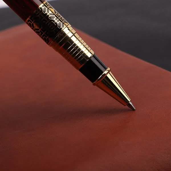 2-Pack: Wood Grain Classical Fountain Pen Ballpoint Pen