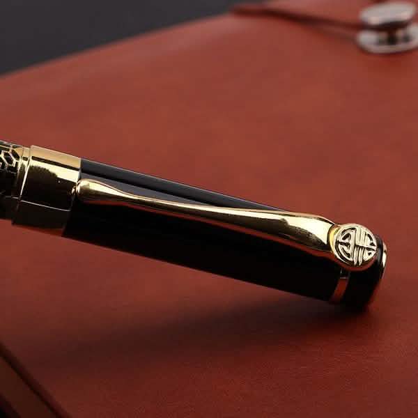 2-Pack: Wood Grain Classical Fountain Pen Ballpoint Pen