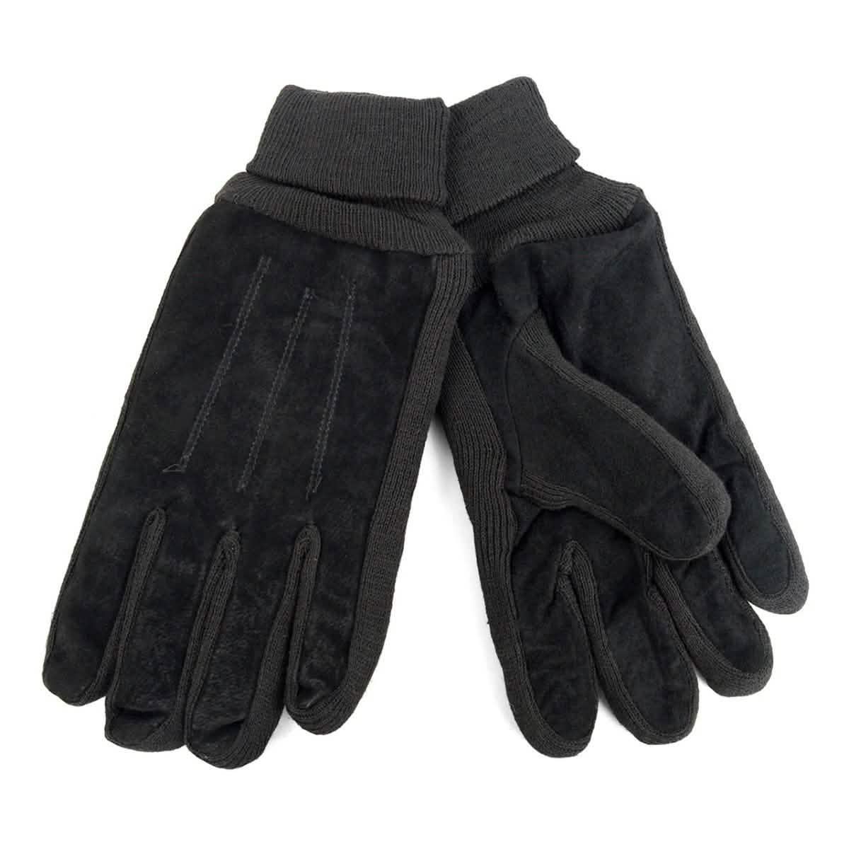 2-Pair: Men's Genuine Winter Gloves with Soft Acrylic Lining