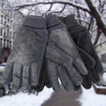2-Pair: Men's Genuine Winter Gloves with Soft Acrylic Lining