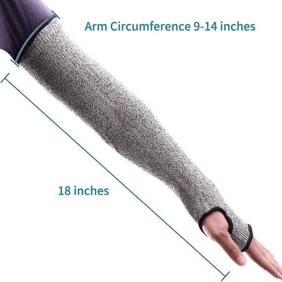 2-Pair: Safety Arm Sleeve Anti Cut Puncture Proof