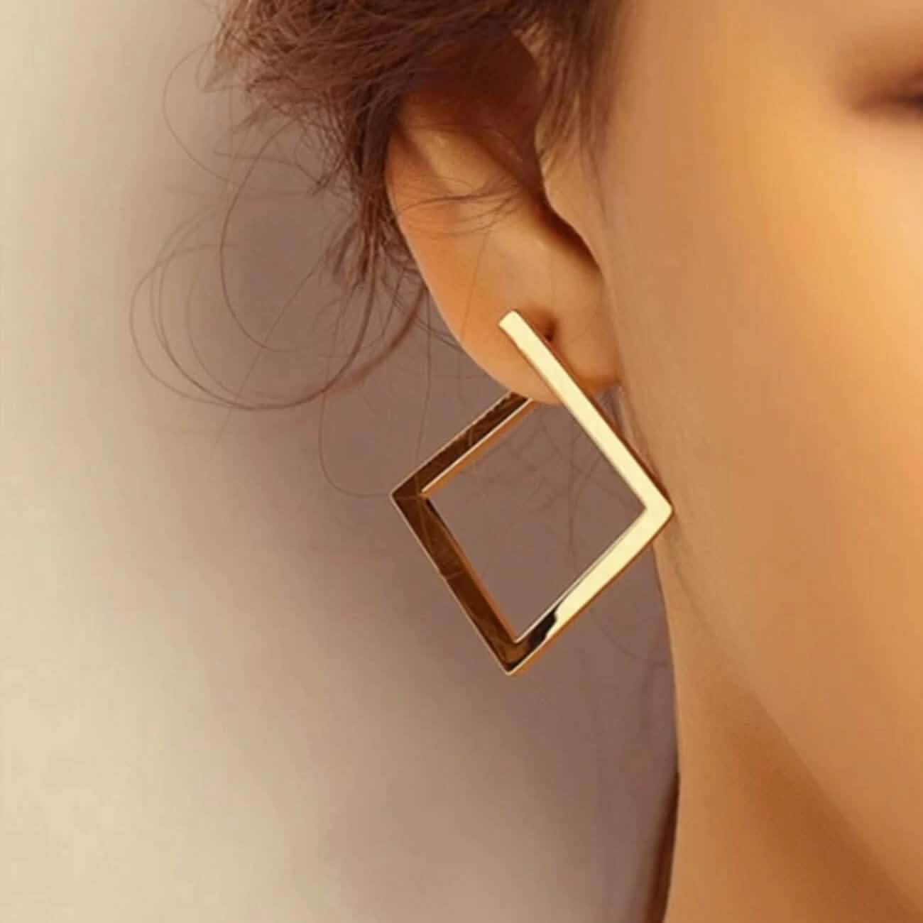 2-Pairs: Minimalist Geometric Drop Earrings