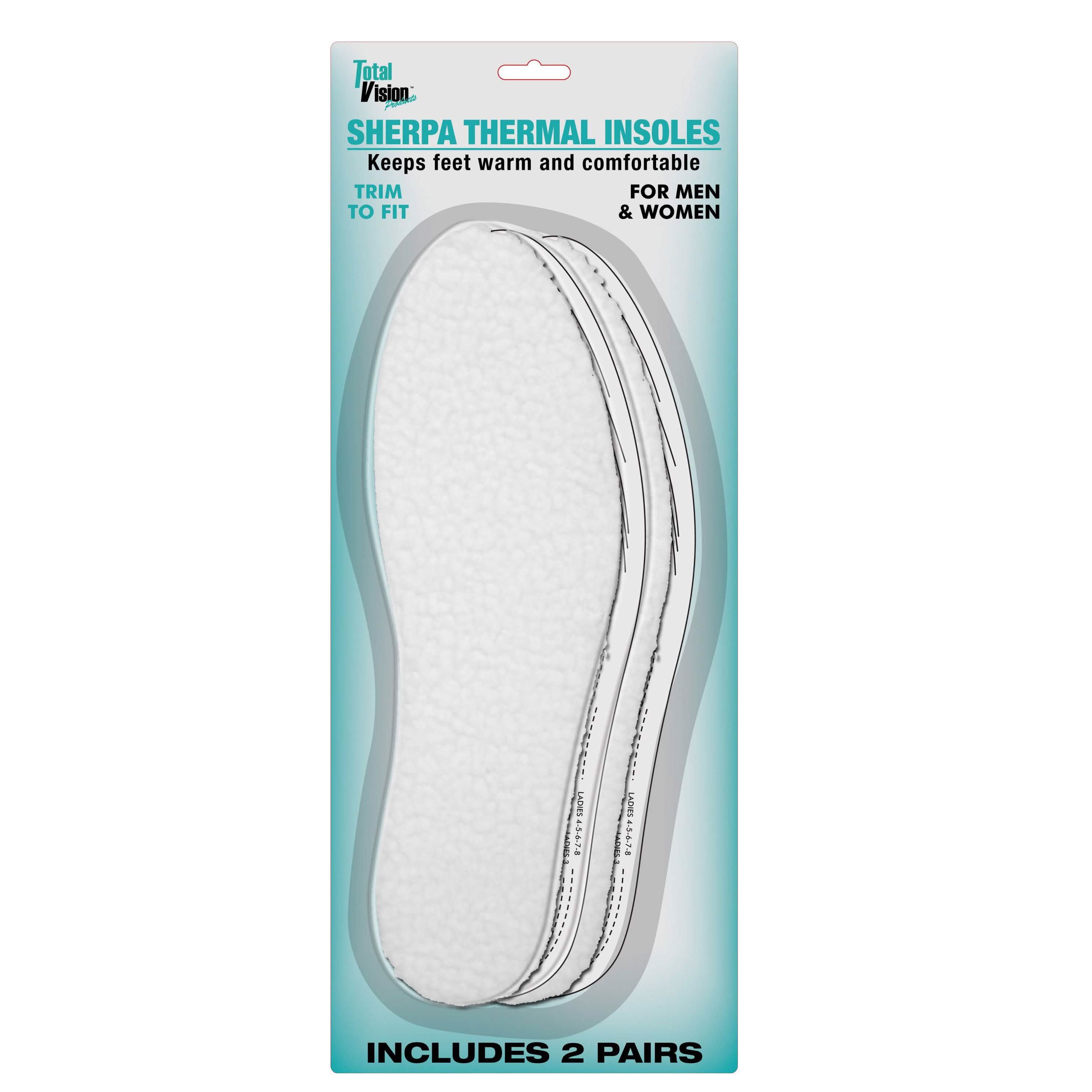 2-Pairs: Unisex Sherpa Thermal Insoles