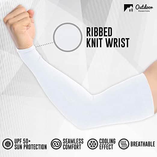2-Pairs: UV Sun Protection Compression Arm Sleeves