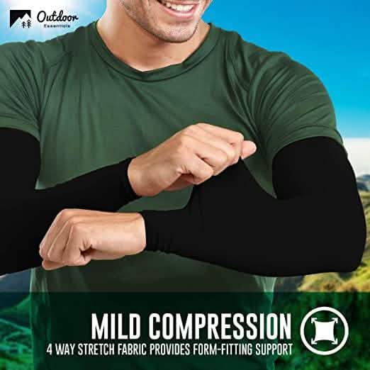2-Pairs: UV Sun Protection Compression Arm Sleeves