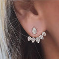 2-Pairs: Women's Small Diamond Cubic Zirconia Earrings