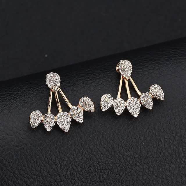 2-Pairs: Women's Small Diamond Cubic Zirconia Earrings