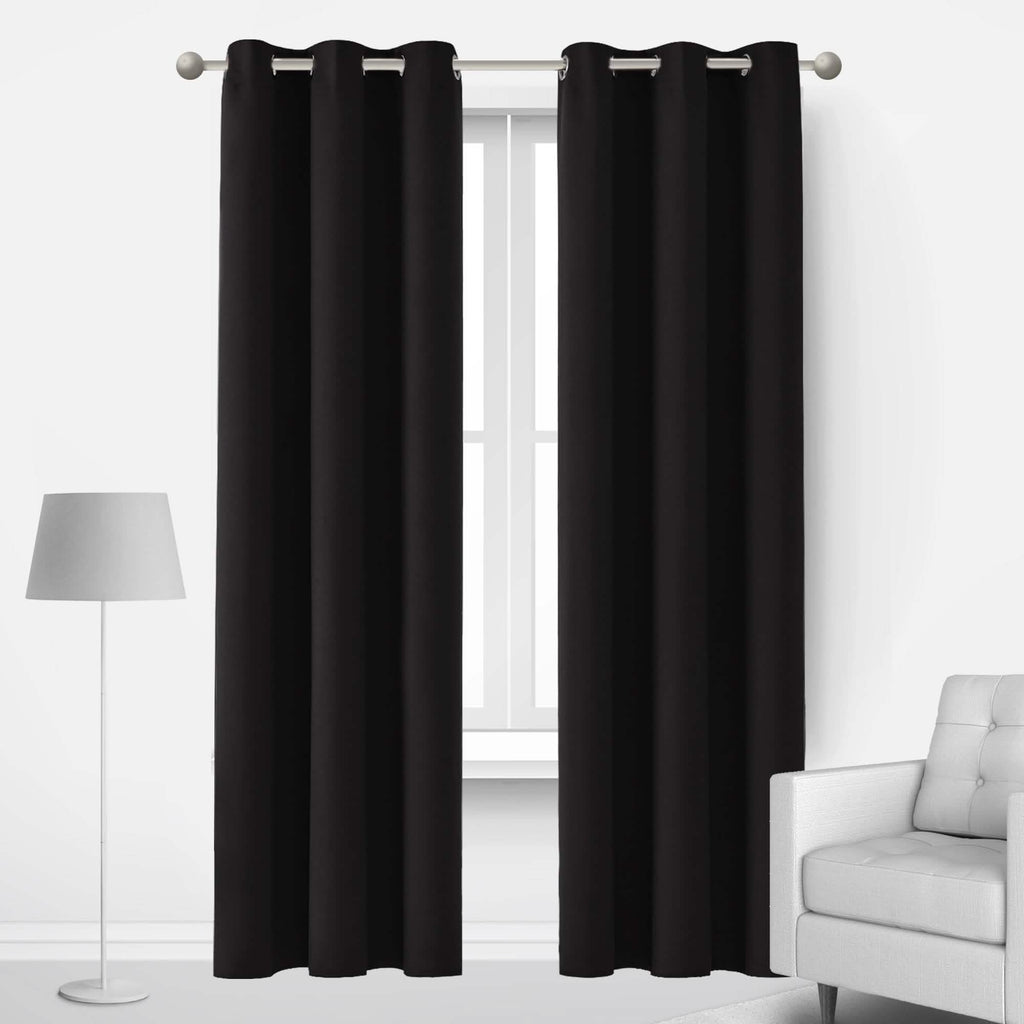 2-Panels: Deconovo Room Darkening Thermal Insulated Blackout Grommet Window Curtains