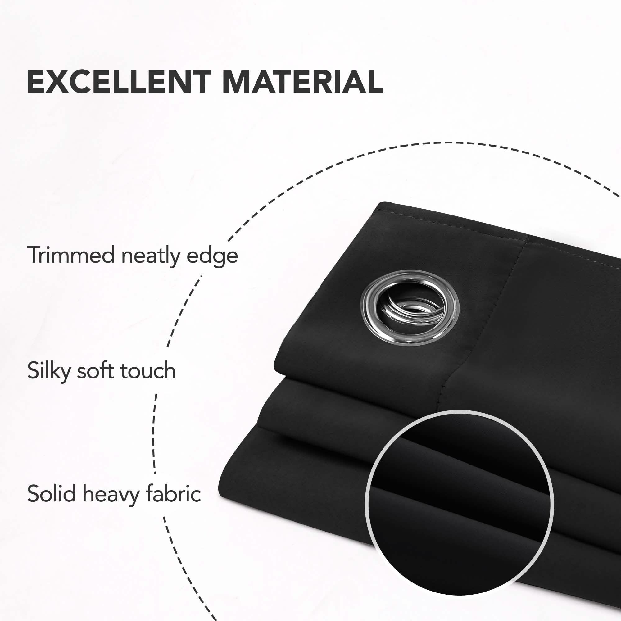 2-Panels: Deconovo Room Darkening Thermal Insulated Blackout Grommet Window Curtains