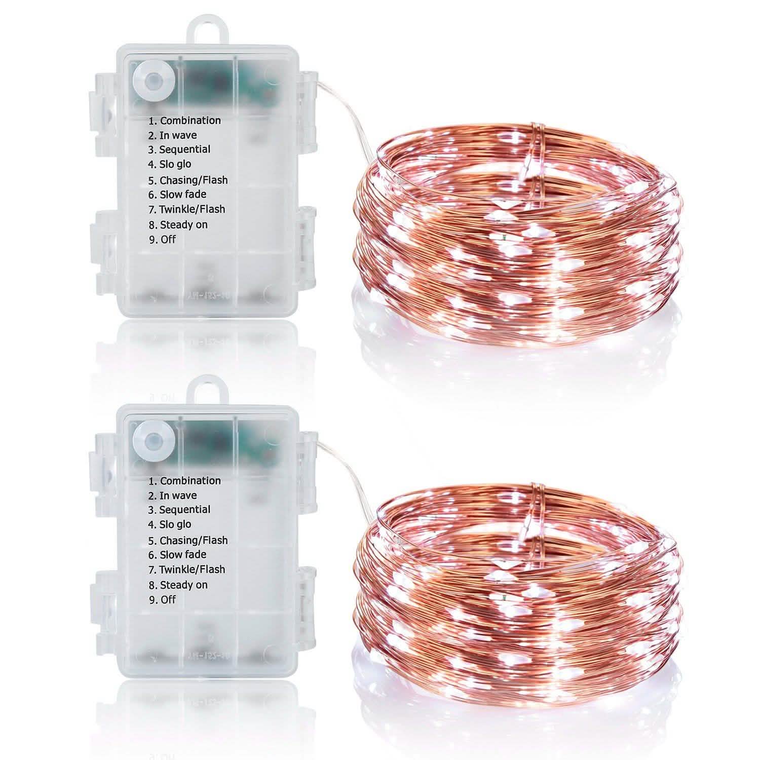 2-Piece: 100LED Beads String Lights