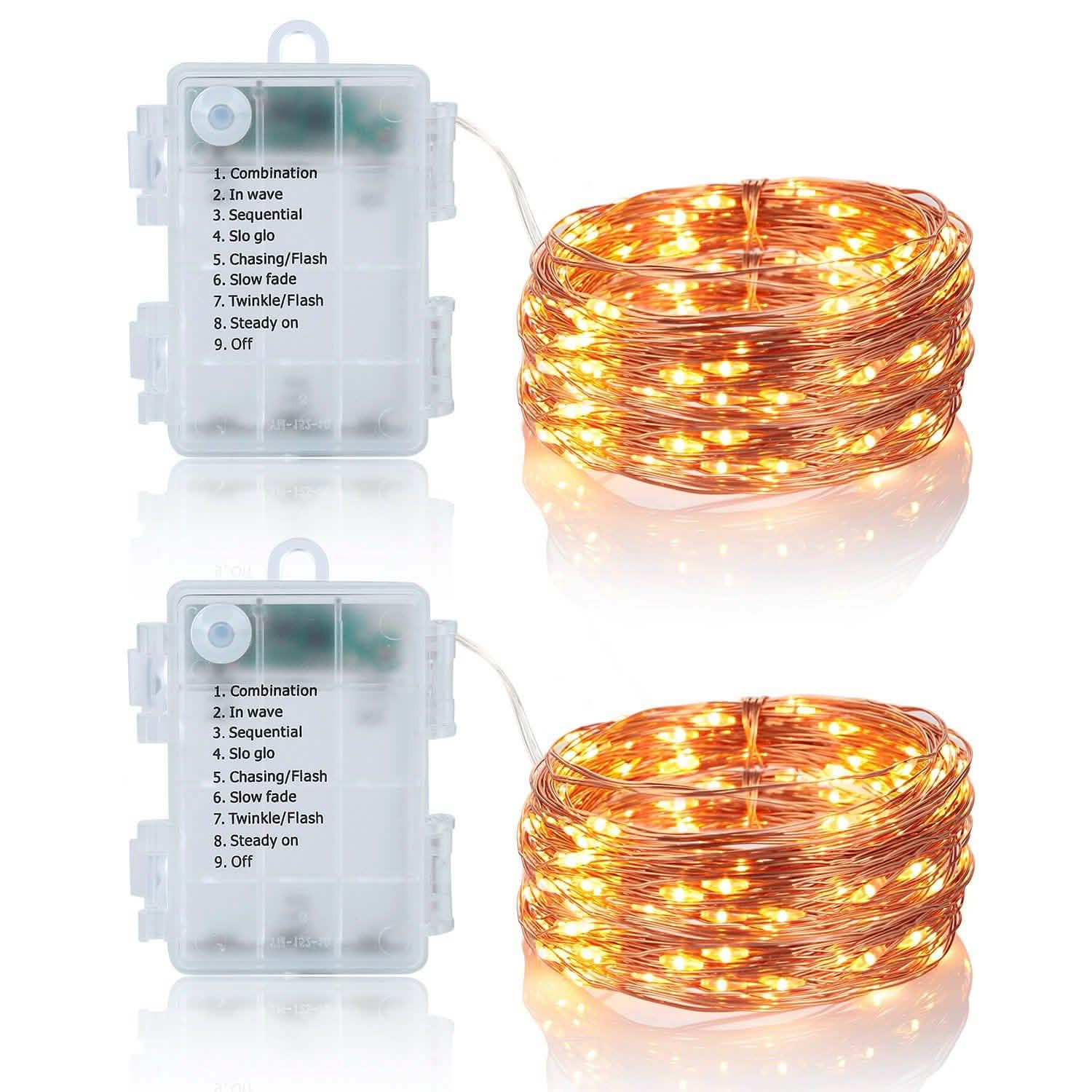 2-Piece: 100LED Beads String Lights