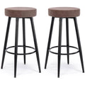 2-Piece: 28'' Metal Bar Stools Set