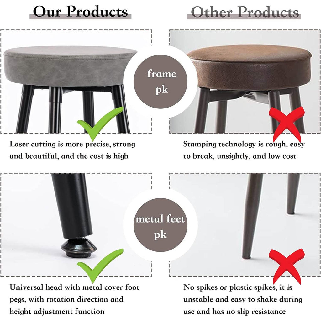 2-Piece: 28'' Metal Bar Stools Set