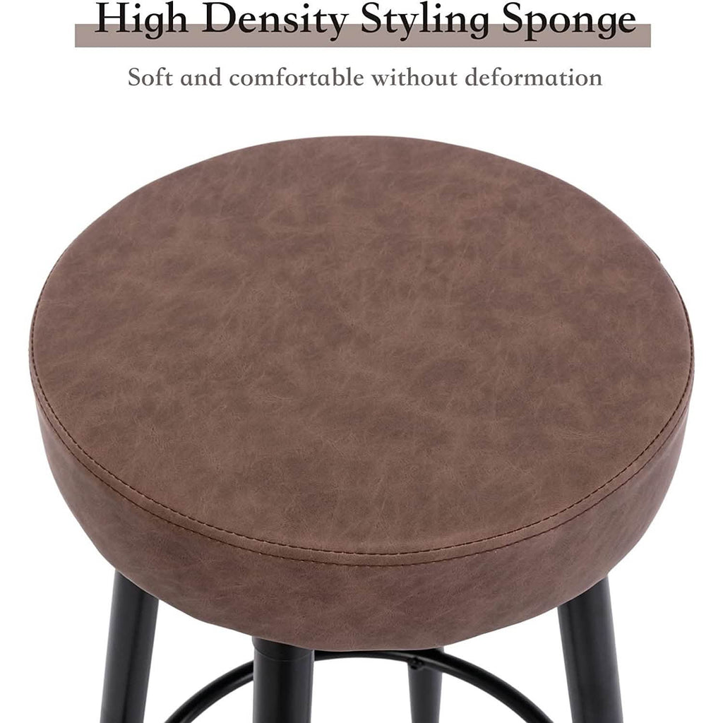 2-Piece: 28'' Metal Bar Stools Set