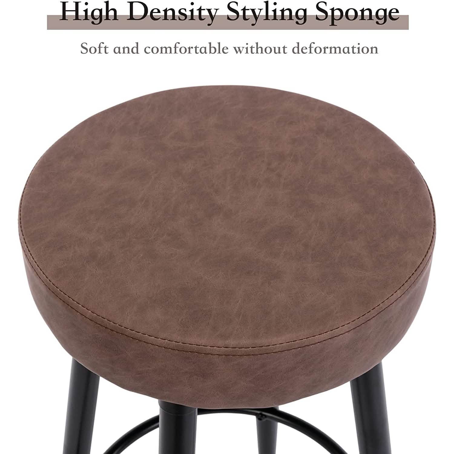 2-Piece: 28'' Metal Bar Stools Set