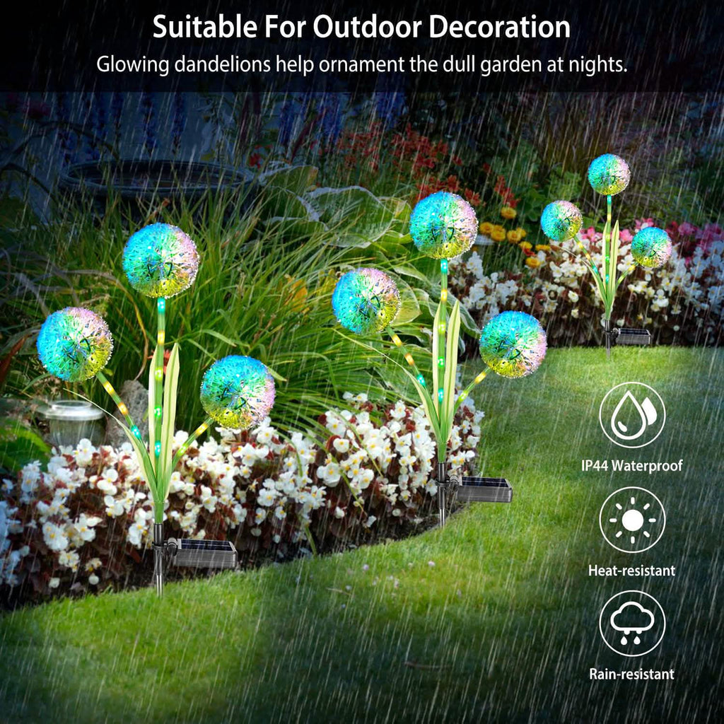 2-Piece: 36 LED Dandelion Solar Lights