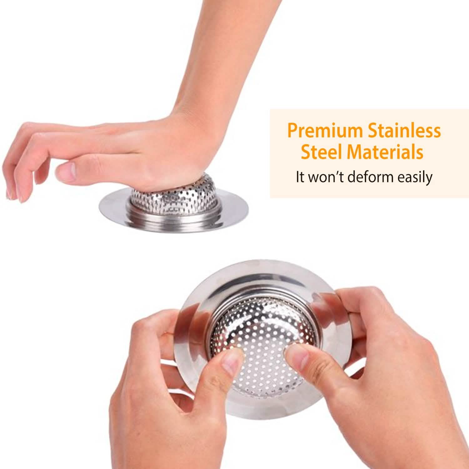 2-Piece: 4.53-Inch Kitchen Sink Strainer