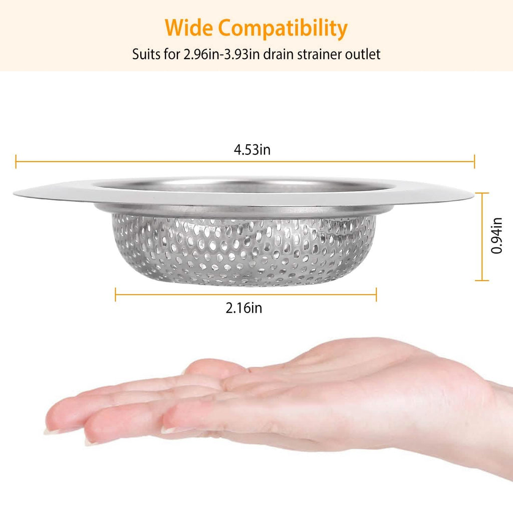 2-Piece: 4.53-Inch Kitchen Sink Strainer